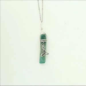 Amazonite Celtic knot necklace